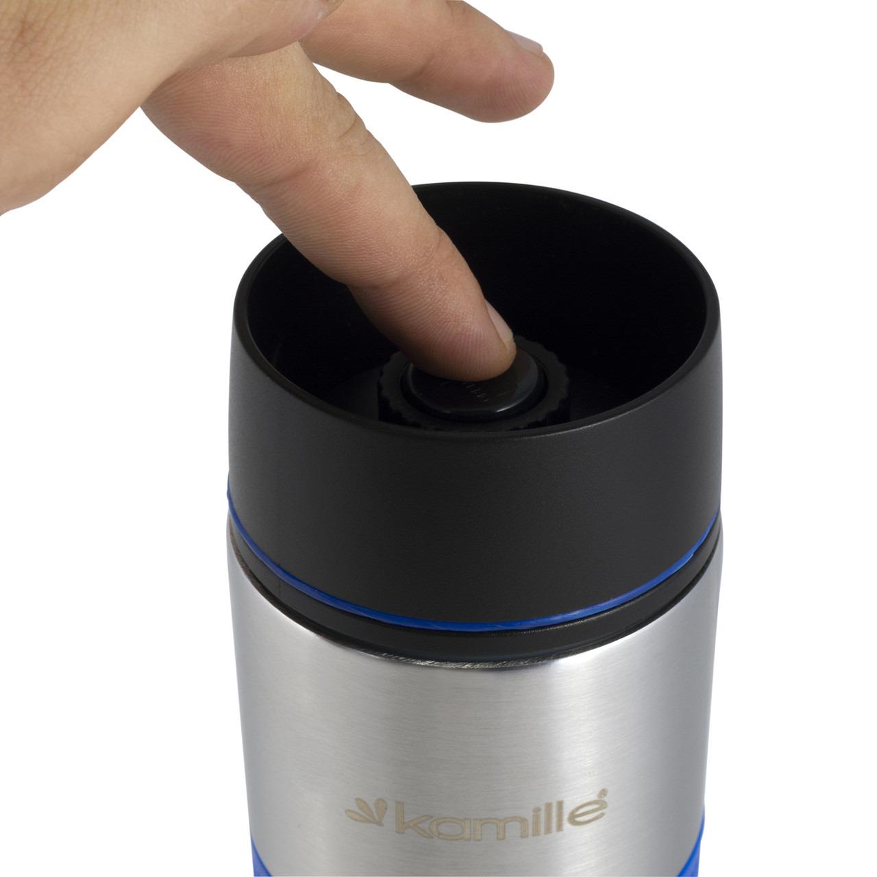 Термокружка Kamille KM-2098-BL 420 мл Синій (13729450) - фото 3 Термокружка Kamille KM-2098-BL 420 мл Синій (13729450) - фото 3