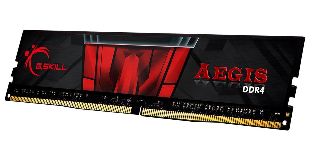 Оперативна пам'ять G.Skill Aegis DIMM 16 Гб DDR4 2666 МГц CL19 Чорно-червоний (F4-2666C19D-16GIS) - фото 3