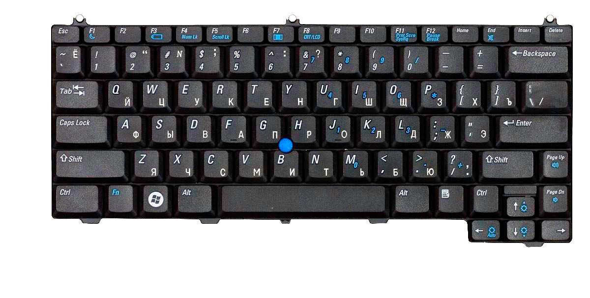 Клавиатура для ноутбука Dell Latitude D420 Point Stick Black