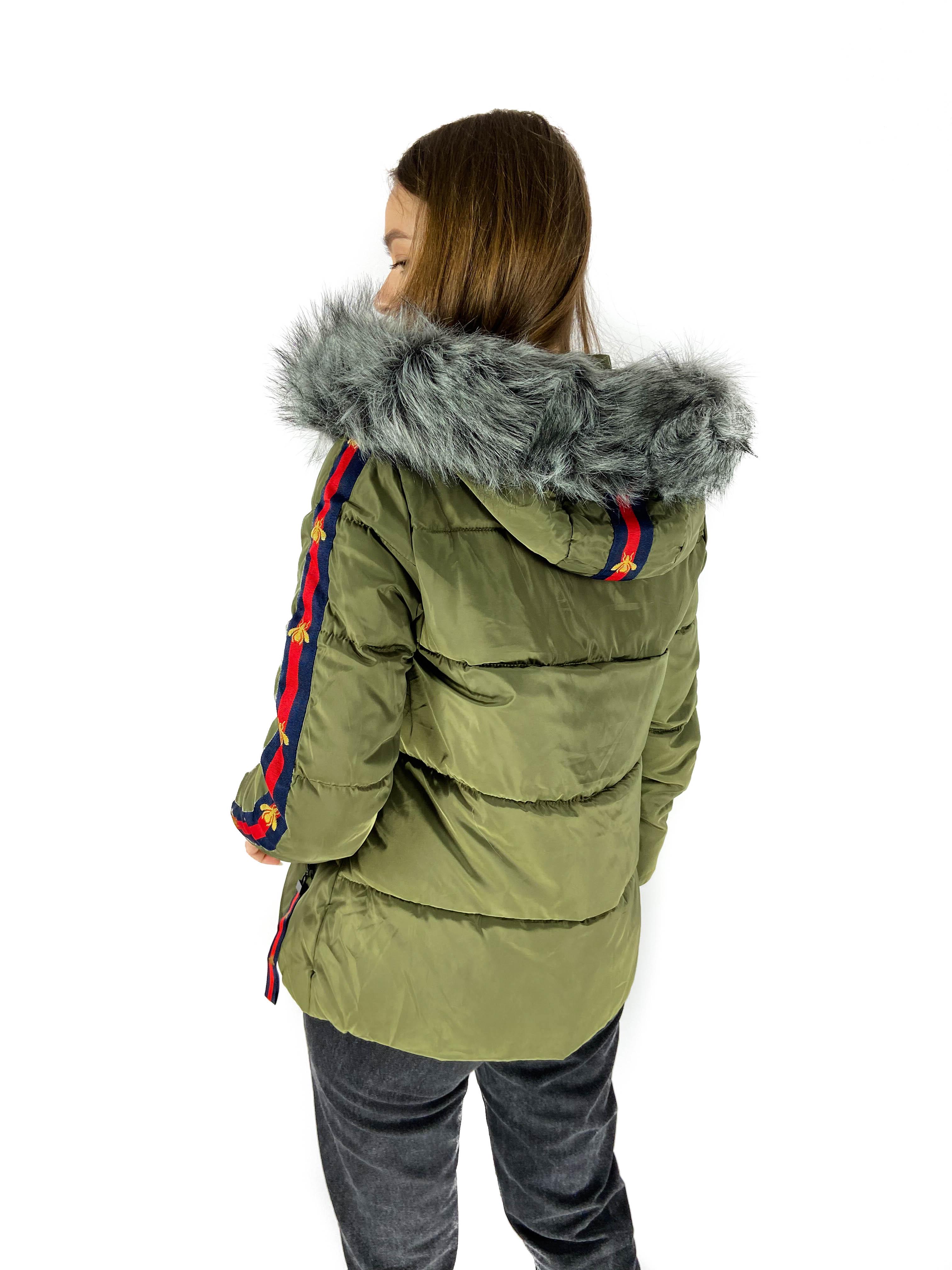 Куртка женская YZLR с капюшоном L Хаки (YZ340) - фото 5 Куртка женская YZLR с капюшоном L Хаки (YZ340) - фото 5