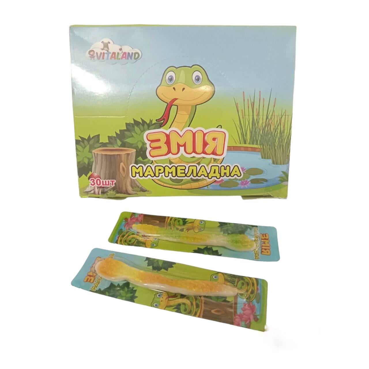 Конфета желейная Мармеладная змея 30 шт. 8 г (00000005883) Конфета желейная Мармеладная змея 30 шт. 8 г (00000005883)