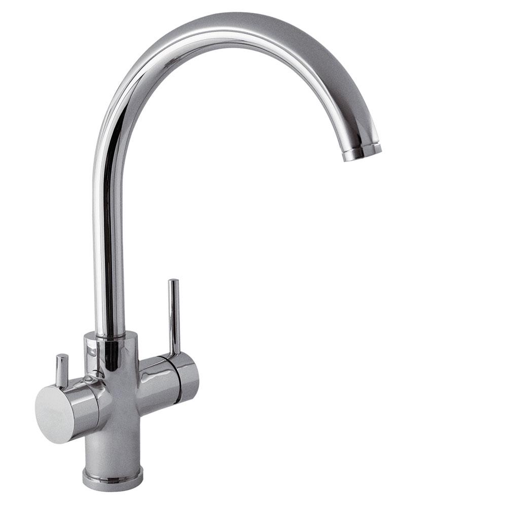 Смеситель для кухни Tres TOP 03045501 на две воды Хром (124412)