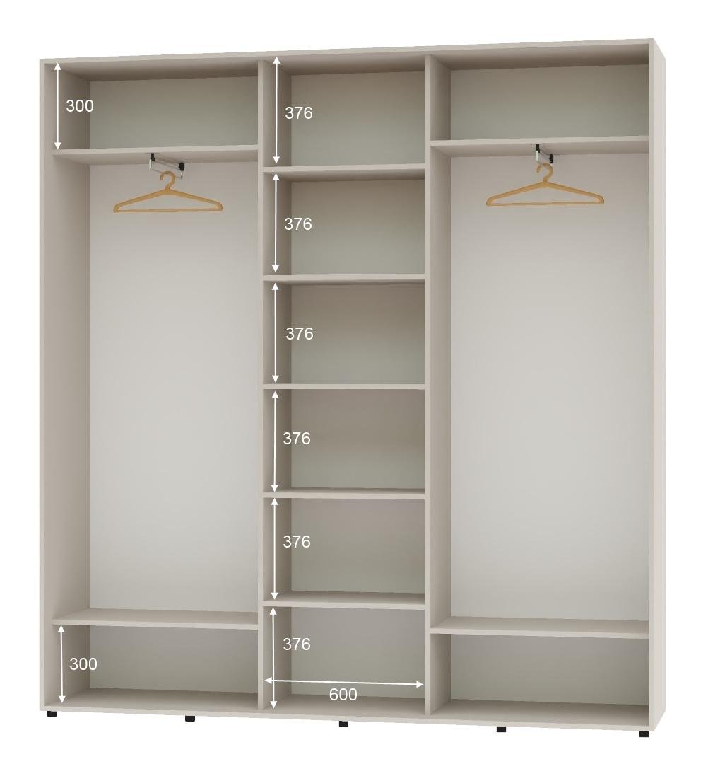 Шкаф-купе трехдверный Алекса ШК-04 ДСП 220х45х220 см Кашемир - фото 2 Шкаф-купе трехдверный Алекса ШК-04 ДСП 220х45х220 см Кашемир - фото 2