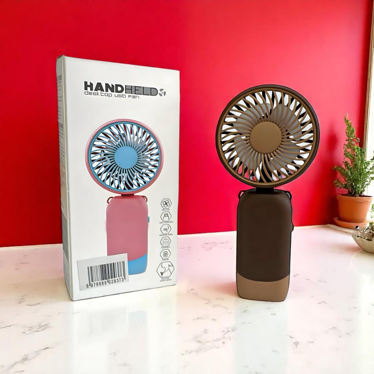 Вентилятор портативный Капибара на аккумуляторе и USB Темно-коричневый (51-тем-кор-39549) - фото 3