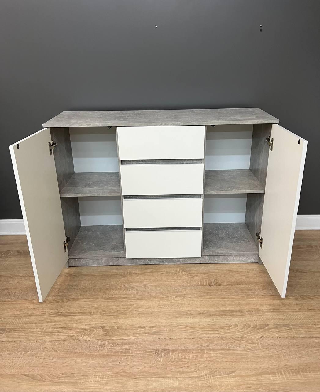 Комод Avrora 1154х370х850 мм Бетон/Белый - фото 13