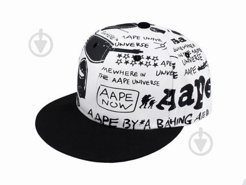 Бейсболка YM AAPE NOW One sizе Черно-белый (23216)