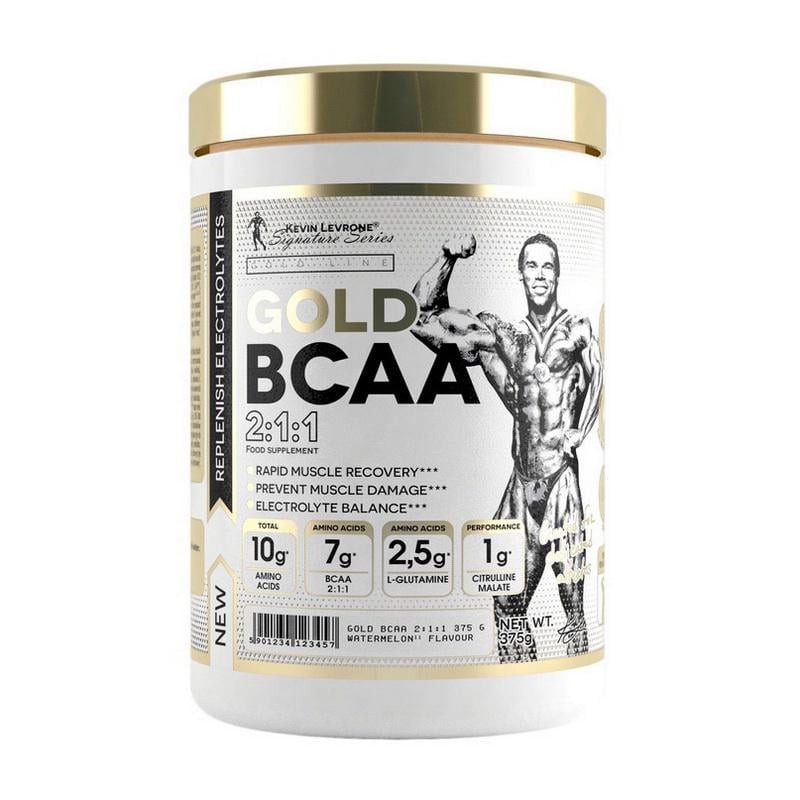 Аминокислоты с глутамином Kevin Levrone Gold BCAA 2:1:1 375 г Цитрус-персик