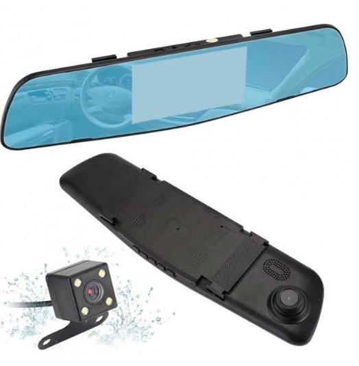 Відеореєстратор дзеркало DVR L505C на 2 камери/екран 4,3" сенсор - фото 2