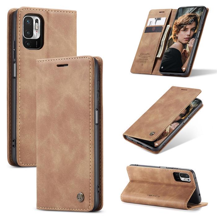 Чехол книжка с магнитом Xiaomi Redmi Note 10 5G CaseMe Brown (29281-30)