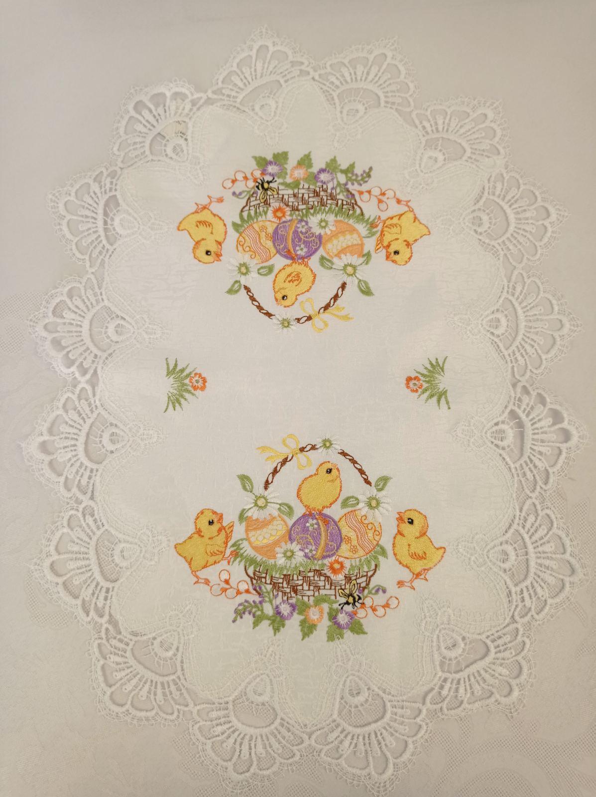 Дорожка пасхальная KEUY 40x50 см Easter Fun White (CN14664)