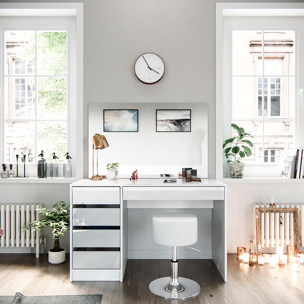 Туалетный стол Vicco Sherry со стулом Белый глянец - фото 4 Туалетный стол Vicco Sherry со стулом Белый глянец - фото 4
