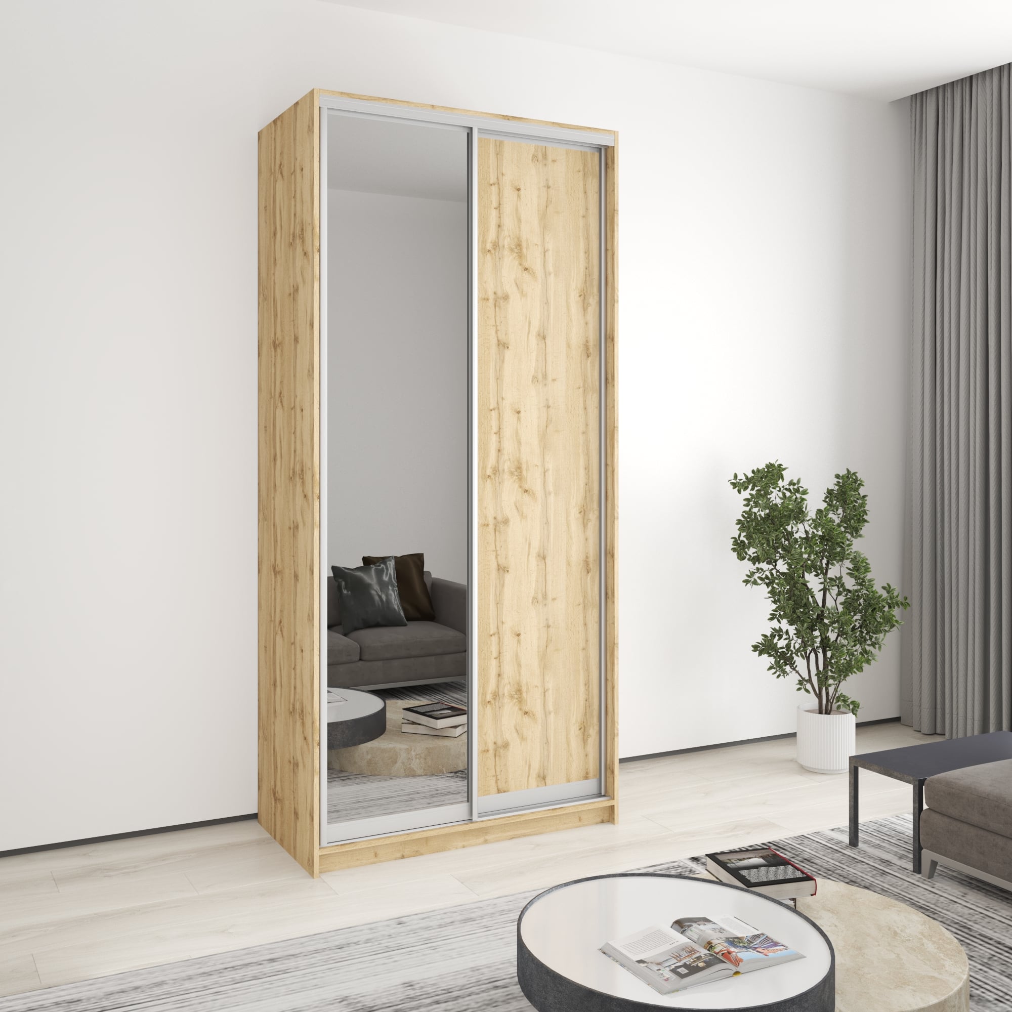 Шкаф-купе двухдверный Mebel Star Стандарт AL MBS-3718 110х45х240 см Дуб тахо (1004902) Шкаф-купе двухдверный Mebel Star Стандарт AL MBS-3718 110х45х240 см Дуб тахо (1004902)