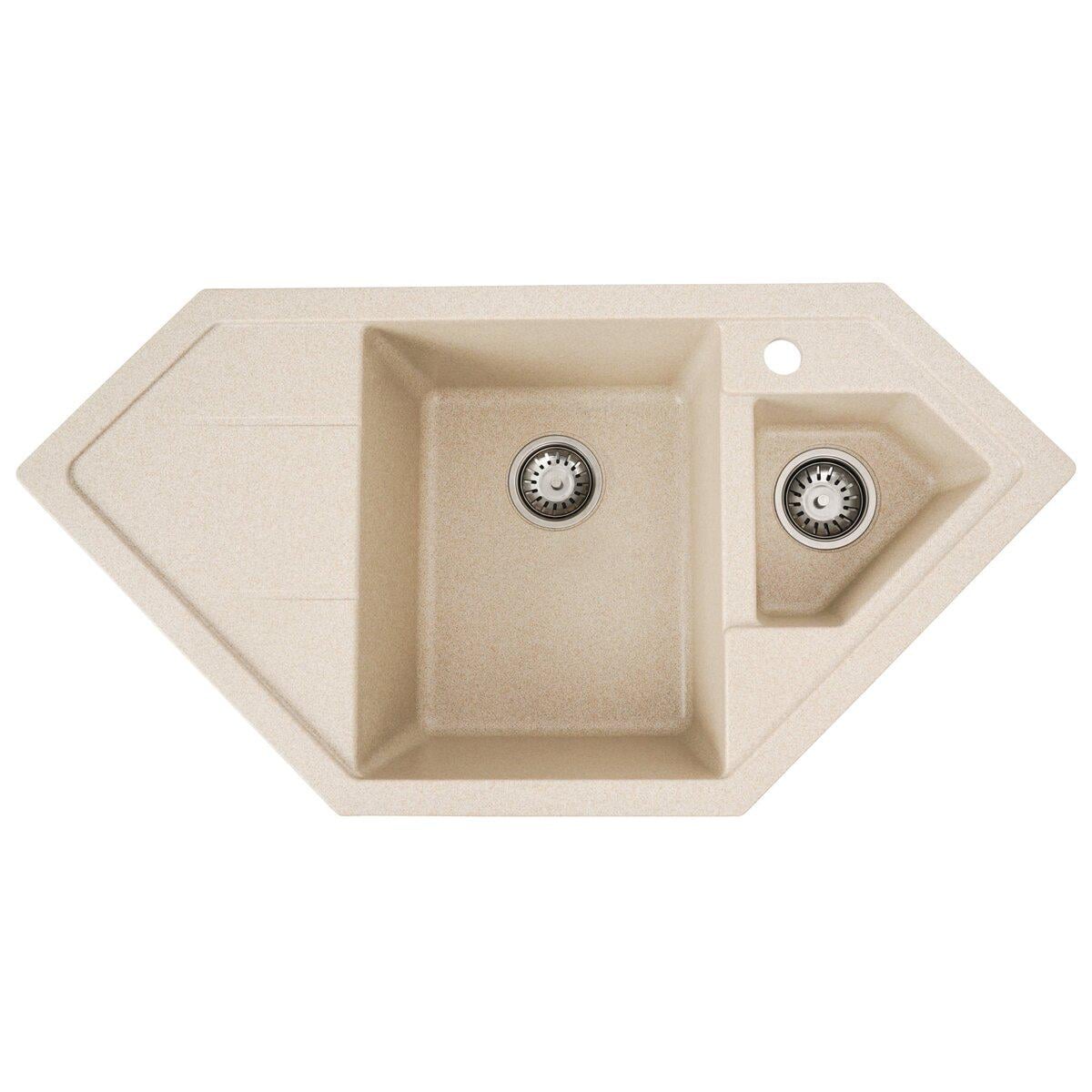 Мойка для кухни гранитная врезная Valeso Pandora трапеция 990x500 мм Сафари матовый (SP000047208)