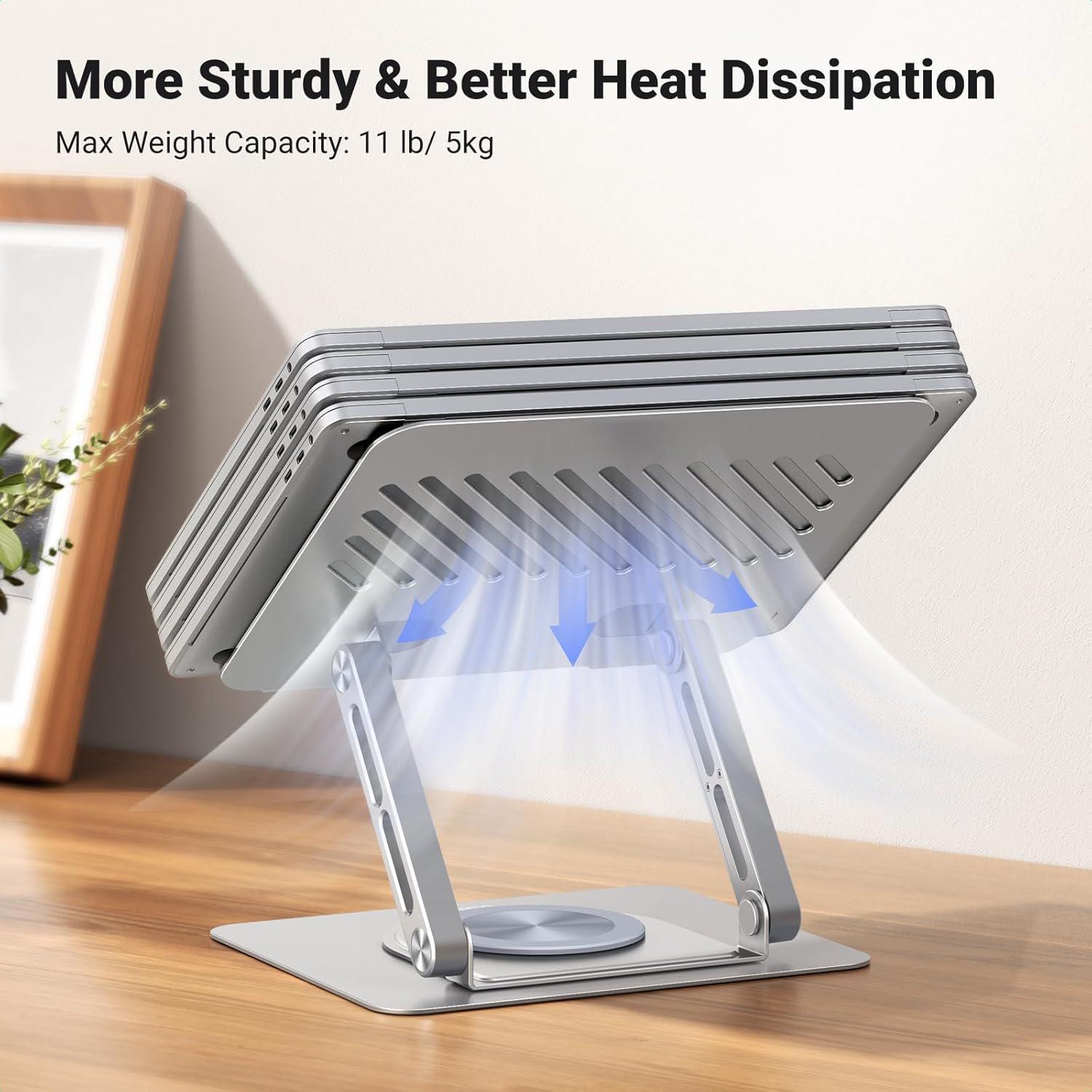 Підставка для ноутбуків UGREEN до 17.3" 360° алюмінієва Сірий (45418) - фото 7