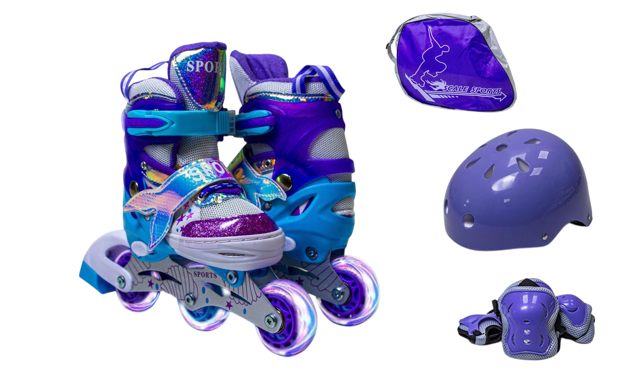 Комплект роликов Scale Sports Русалка р. 34-37 Фиолетовый (1566149213)