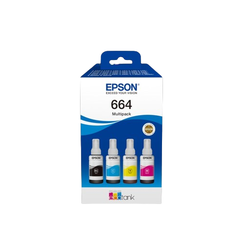 Набір чорнил EPSON 664 EcoTank 4 кольори (C13T66464A) - фото 1