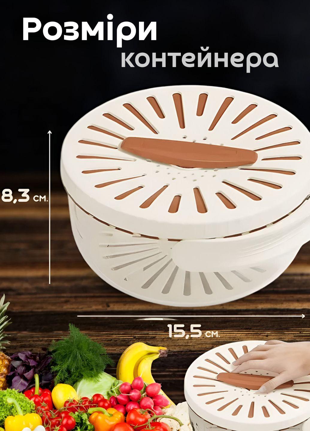 Дуршлаг-контейнер для мытья овощей и фруктов (401006) - фото 5 Дуршлаг-контейнер для мытья овощей и фруктов (401006) - фото 5