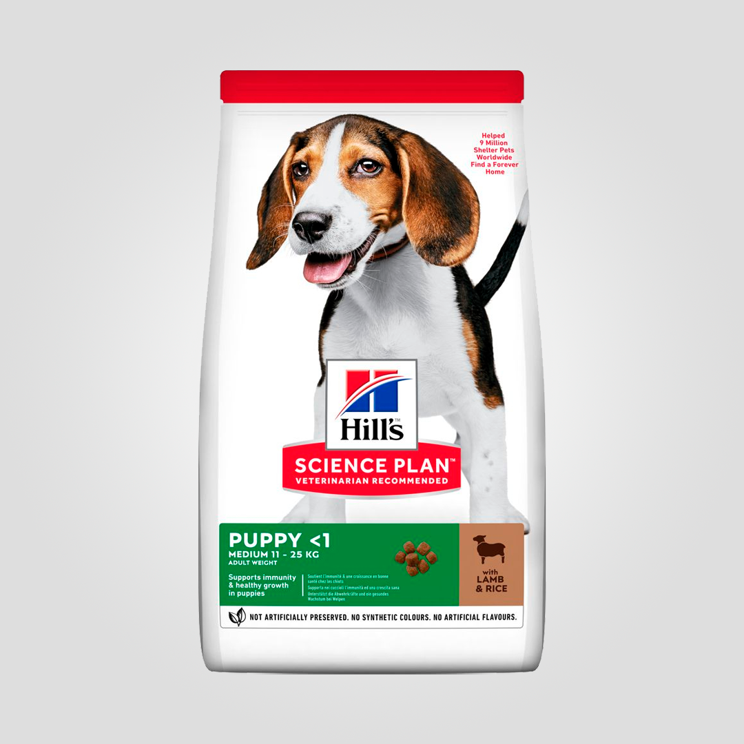 Корм сухой Hill's Science Plan Puppy Medium Breed для собак средних пород с ягненком и рисом 14 кг (20502926)