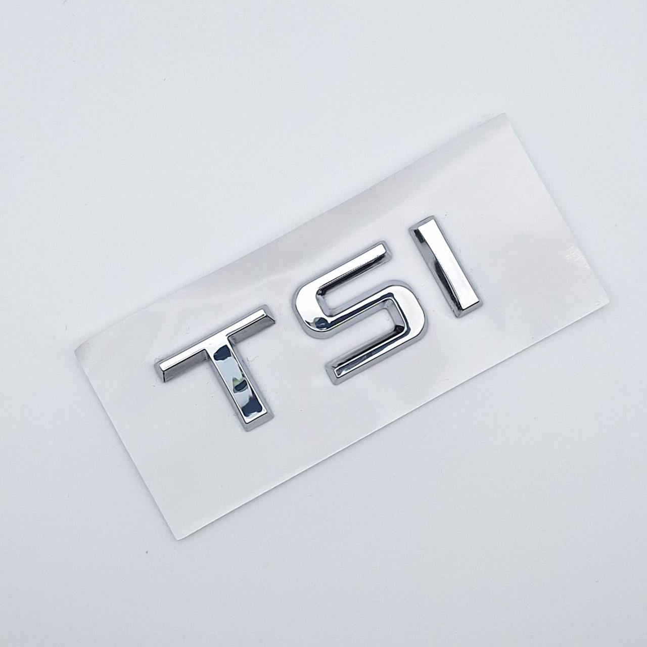 Эмблема надпись TSI Skoda ABS 5,7х1,8 см Хром глянцевый (2013419689)