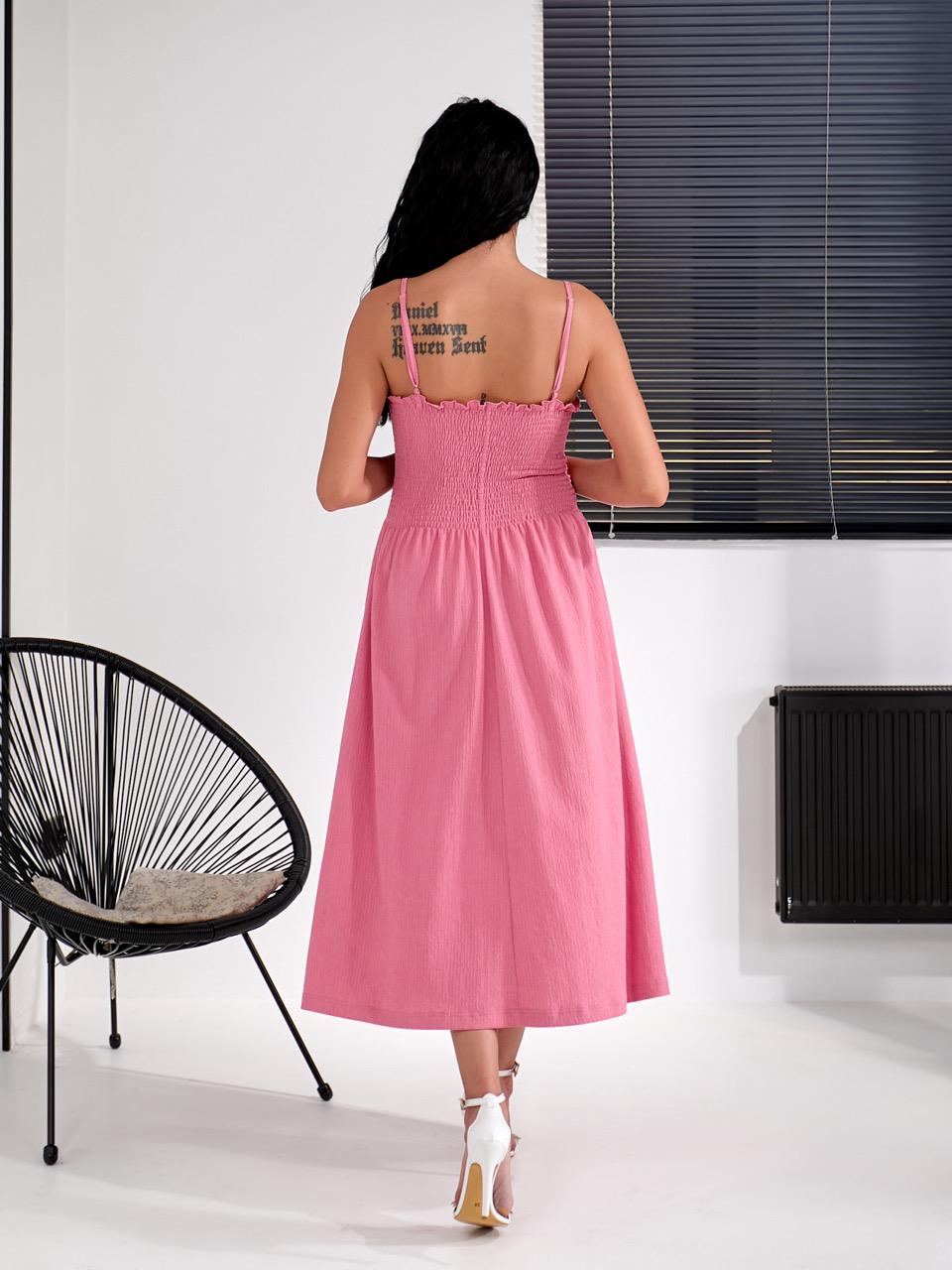 Сарафан жіночий літний Sarko Дріада жатка M/L Пелюстковий рожевий (00017) - фото 4 Сарафан жіночий літний Sarko Дріада жатка M/L Пелюстковий рожевий (00017) - фото 4