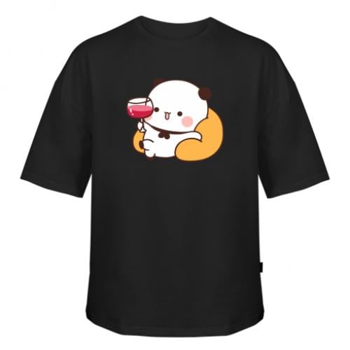 Футболка оверсайз FATLINE Chilling Budu S Чорний (15945036-2-194982-S)