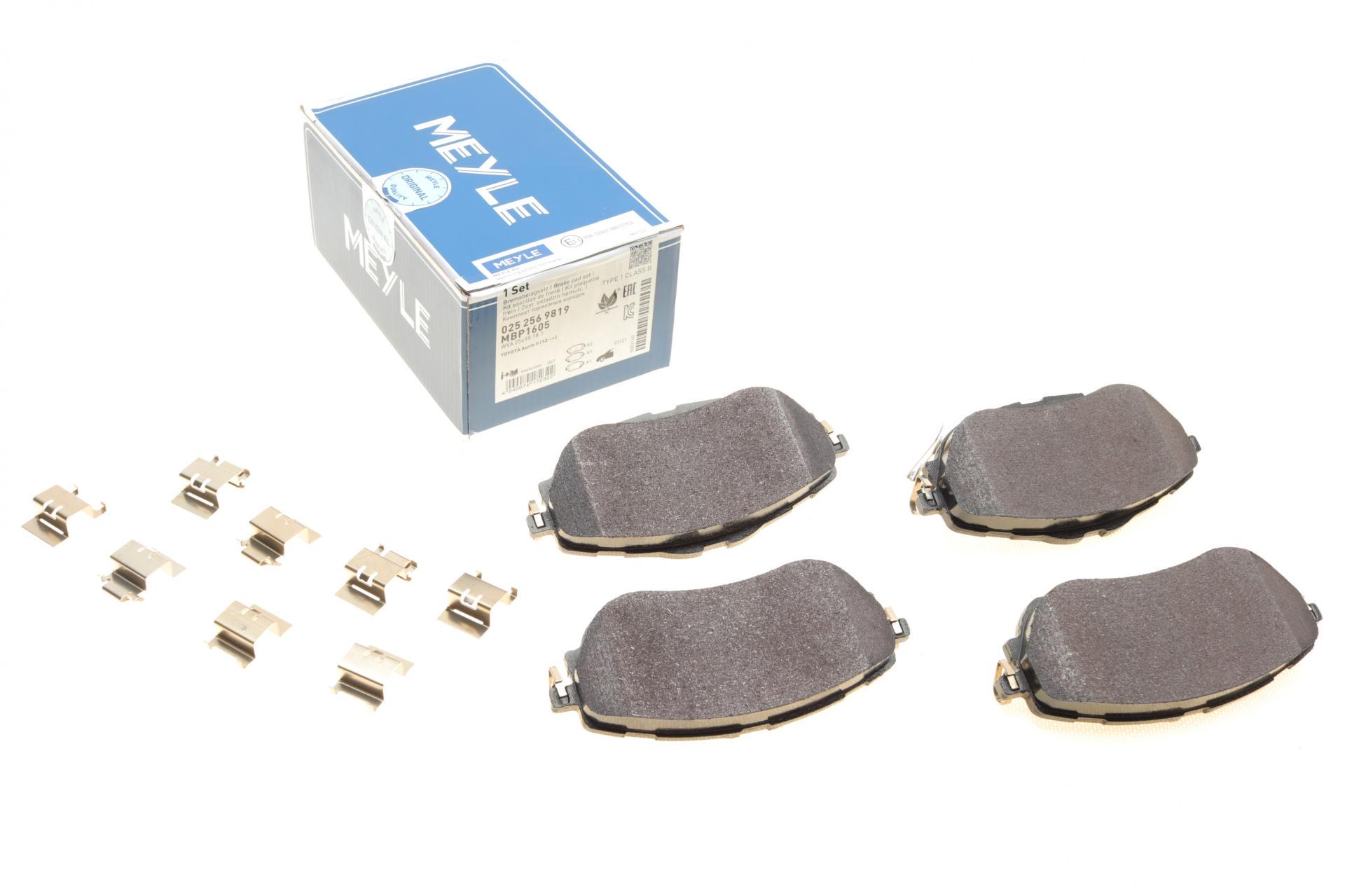 Колодки тормозные передние Meyle 025 256 9819 Toyota Auris II/Corolla 12-