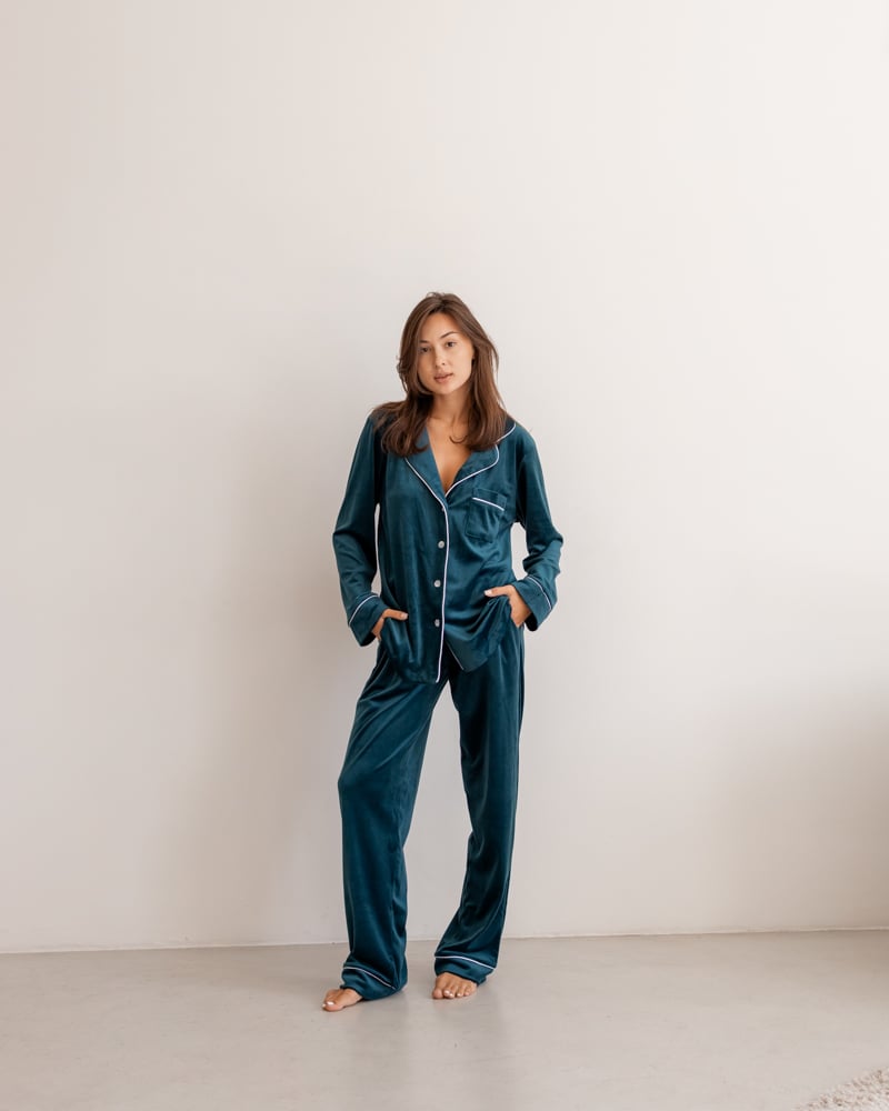 Пижама женская Модельер 7622 р. 42 Изумрудный (14075) - фото 2 Пижама женская Модельер 7622 р. 42 Изумрудный (14075) - фото 2