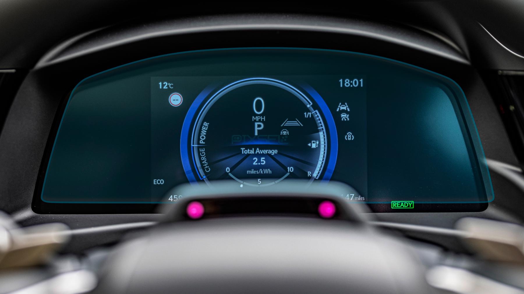 Защитное стекло Pixsel гибридное матовое на панель приборов Lexus RZ 12,9" 2023