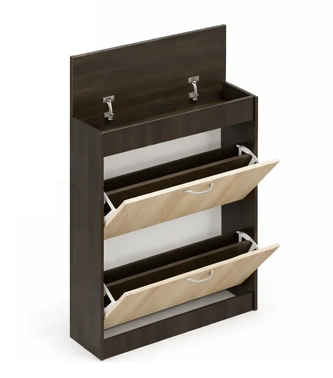 Тумба під взуття Mebel Service ТО-800 двухдверна Венге темний/Дуб самоа (32511416)