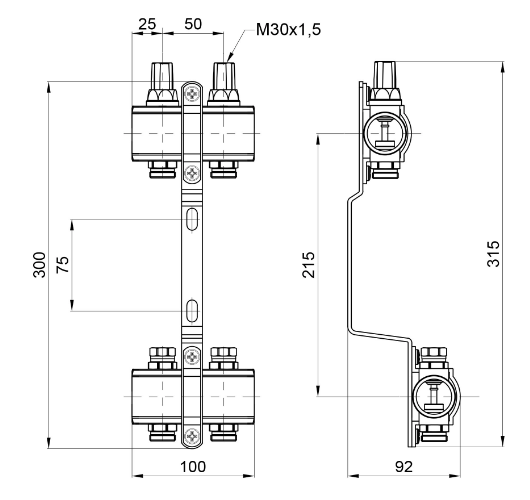 Коллектор SD Forte 1" 2 выхода (SF002W2) - фото 3 Коллектор SD Forte 1" 2 выхода (SF002W2) - фото 3