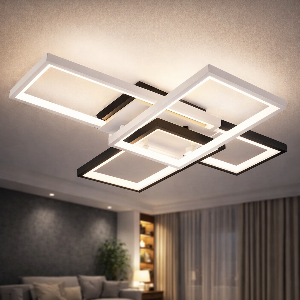 Люстра светодиодная накладная Valeso DK6558/4 WH/BK с акриловыми плафонами 3000K-6500К 86W с пультом IP20 Белый с черным (abf37c99) Люстра светодиодная накладная Valeso DK6558/4 WH/BK с акриловыми плафонами 3000K-6500К 86W с пультом IP20 Белый с черным (abf37c99)