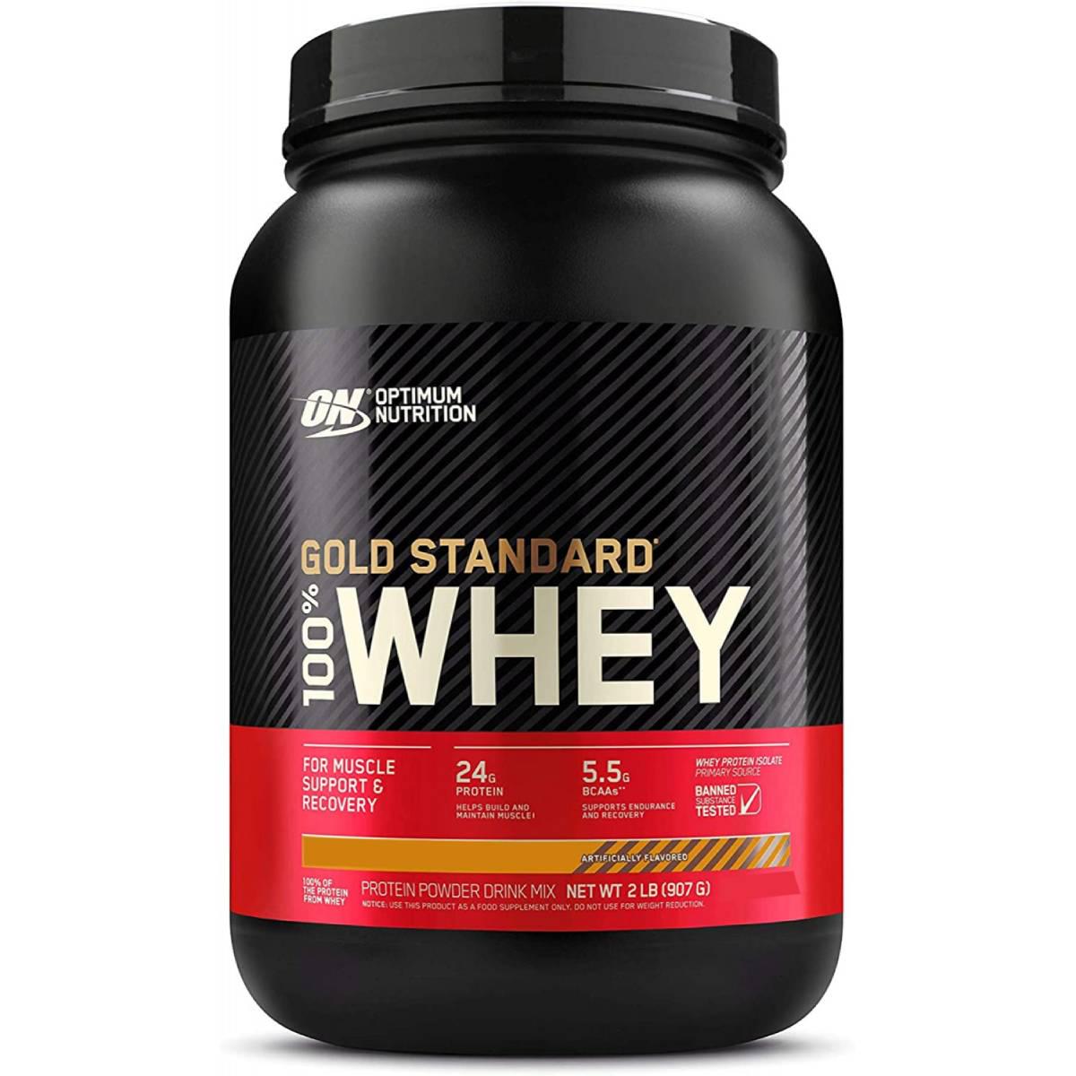 Сывороточный протеин Optimum nutrition 100% Whey Gold Standard 907 гр Банан
