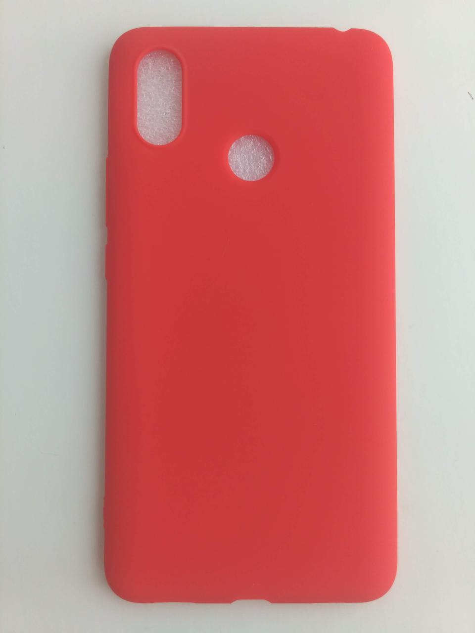 Силиконовый чехол Xiaomi Mi Max 3 матовый Красный 1762P