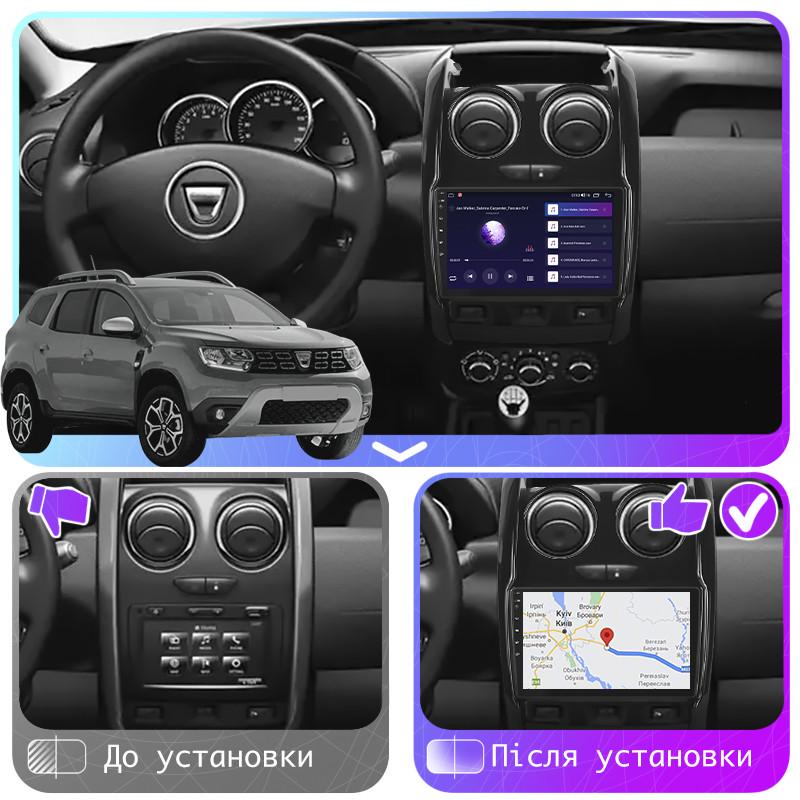 Магнітола штатна Lesko для Dacia Duster II 2017-2021 9" 2/32Gb Wi-Fi GPS Base (1858650682) - фото 3