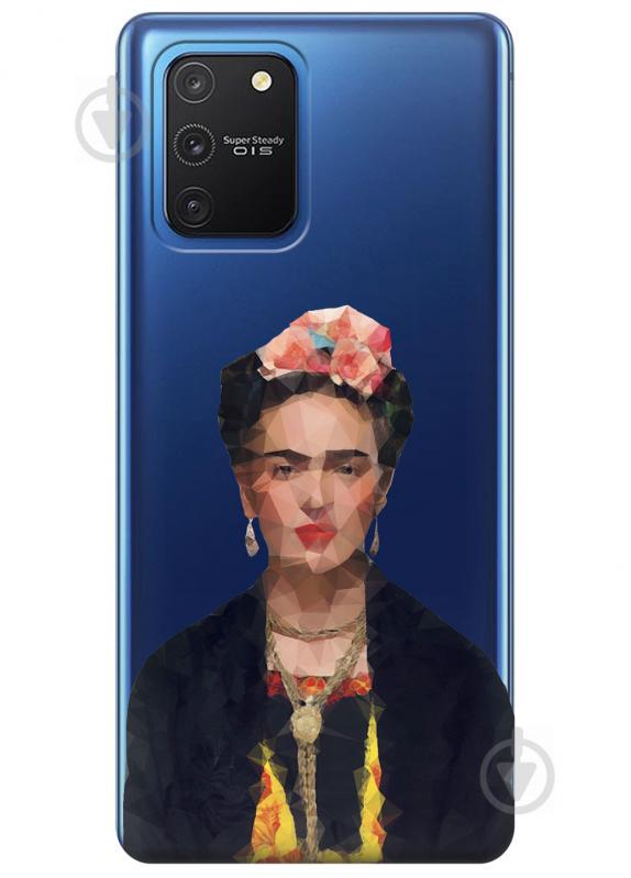 Прозрачный силиконовый чехол iSwag для Samsung Galaxy S10 Lite с рисунком - Фрида Кало (KS3492)