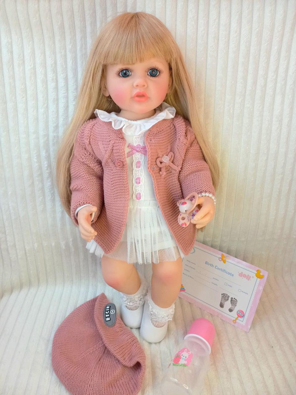 Кукла Reborn Дарина винил-силиконовая с соской/бутылочкой 55 см (1724098158) - фото 5 Кукла Reborn Дарина винил-силиконовая с соской/бутылочкой 55 см (1724098158) - фото 5