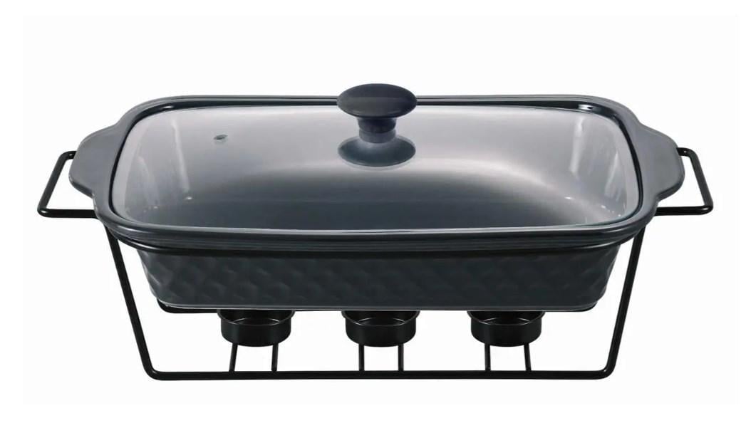 Мармит Kamille 3 л 41x24x7 см керамика Черный (6422 K) - фото 1