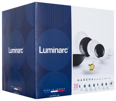 Столовый сервиз Luminarcarena B&W 38 пр. (9626) - фото 3