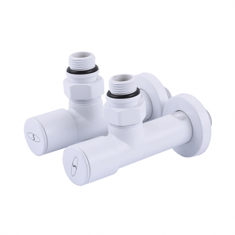 Комплект дизайн кранов Solomon Lux 7777 1/2" x 1/2" Белый (64618)