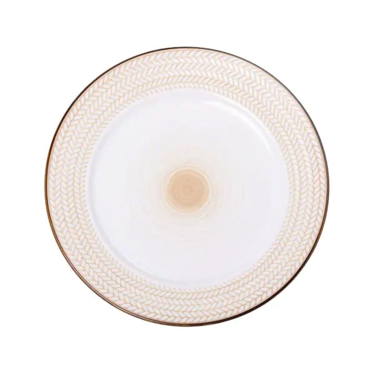 Тарелка сервировочная плоская фарфоровая 26 см (HP23387)