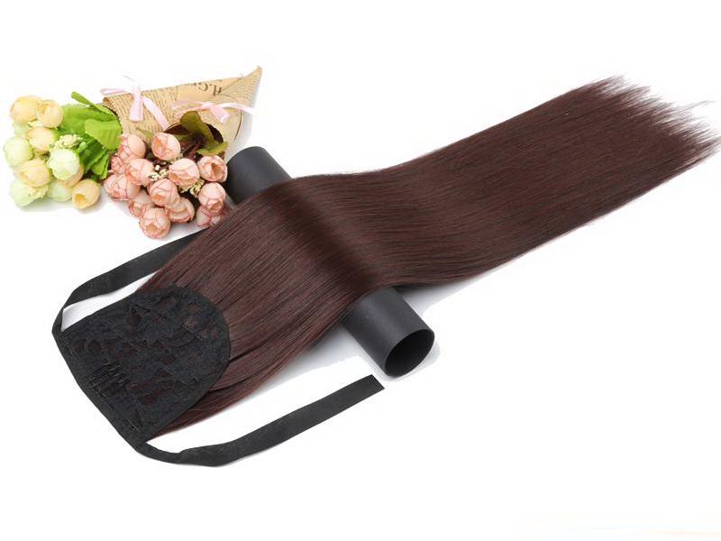 Хвіст-перука накладного волосся на шпильці Коричневий (29059916) - фото 3 Хвіст-перука накладного волосся на шпильці Коричневий (29059916) - фото 3