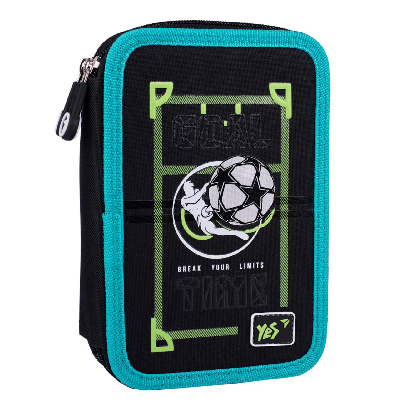 Пенал школьный YES Football Gamer 2 отделения (533641)