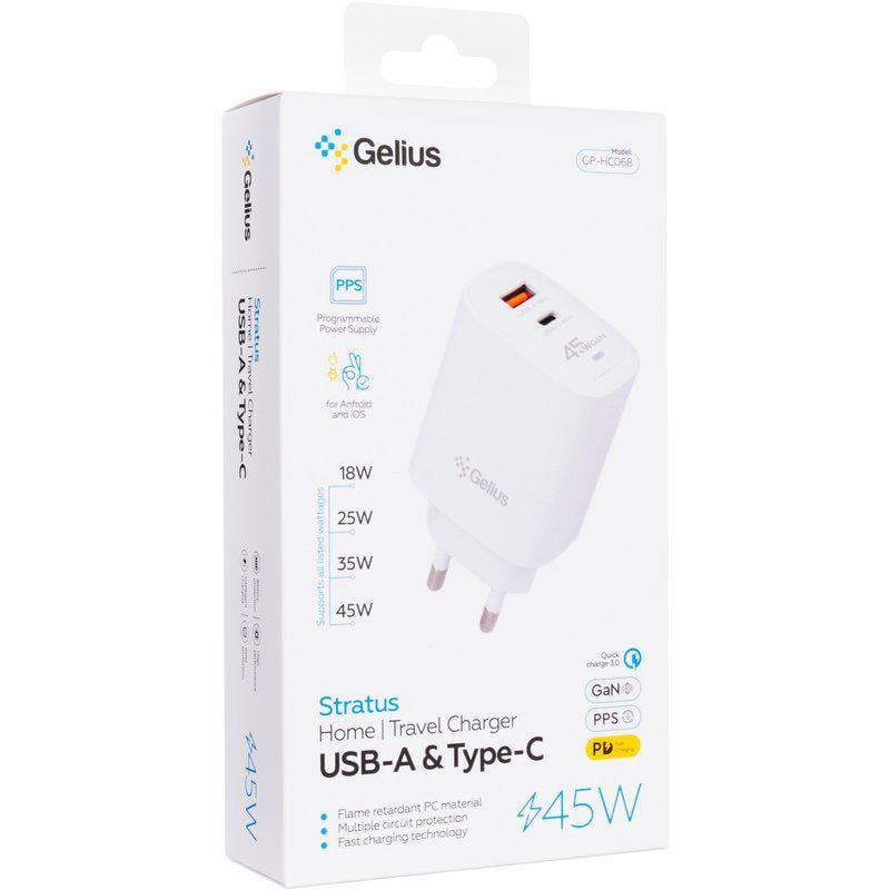 Зарядний пристрій мережевий Gelius Stratus GP-HC068 45W 1Type-C+1USB-A з кабелем GP-UCN010 Type-C to Type-C 1,2 м (102013) - фото 7