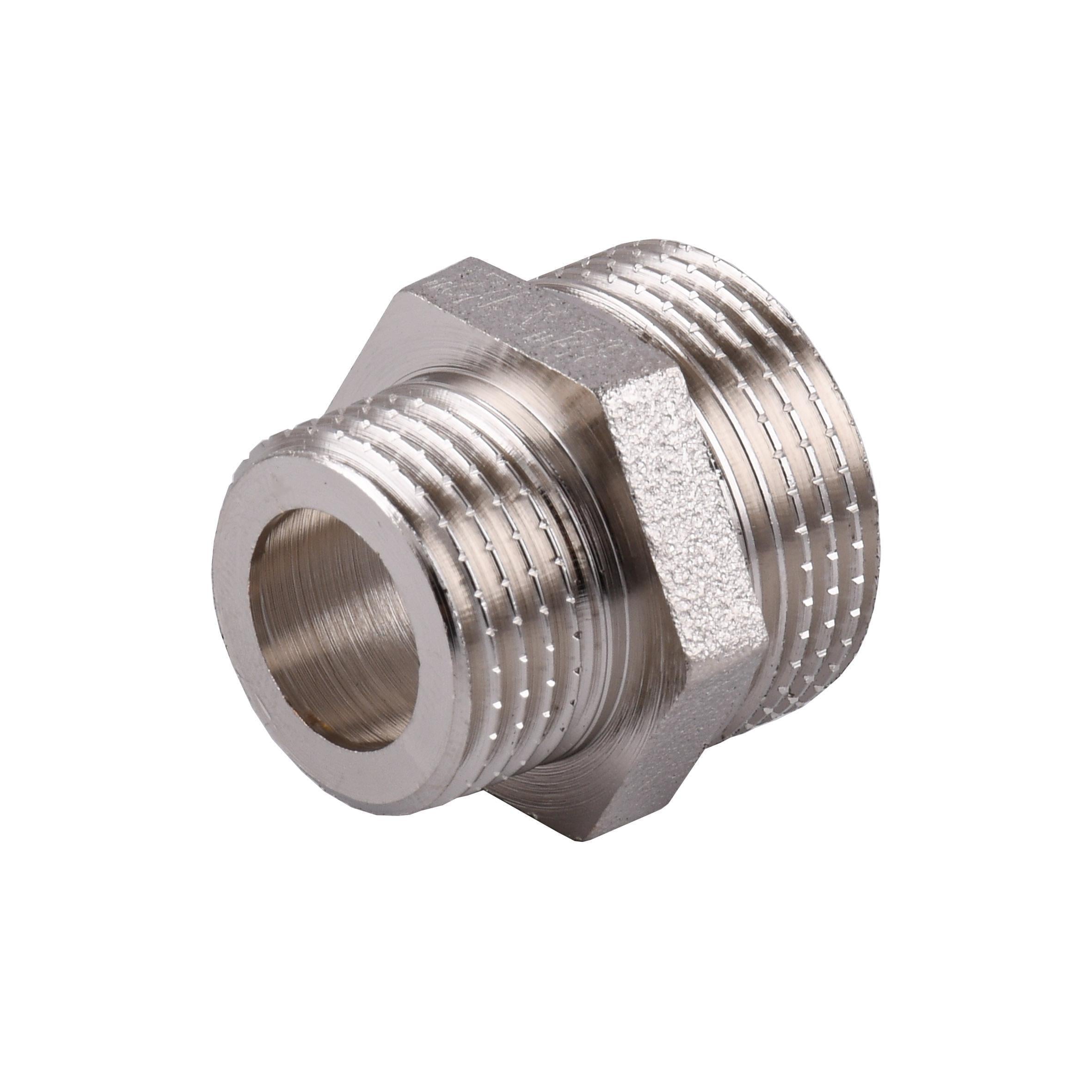 Ниппель редукционный Optimum NN432G под прокладку 3/4"x1/2"ЗЗ никелированный (000030789)