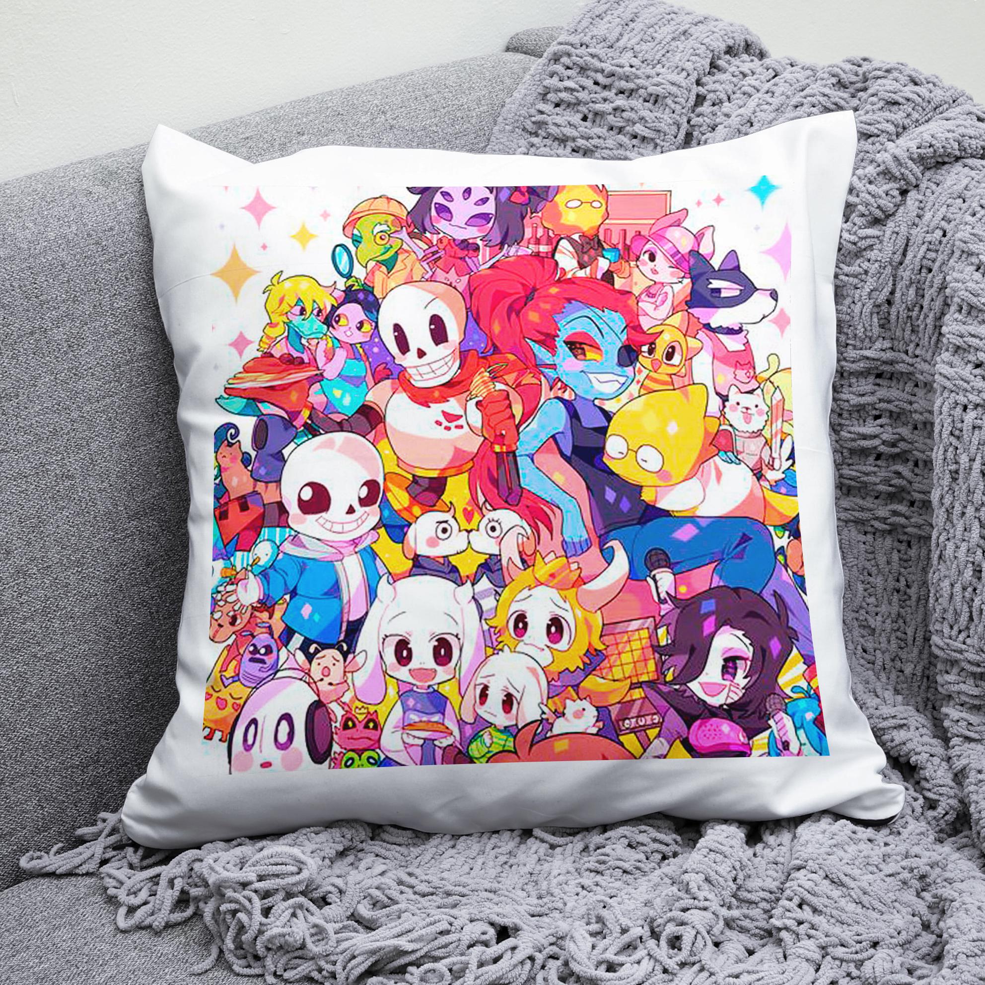 Плюшева подушка квадрат з принтом гри Undertale Андертейл