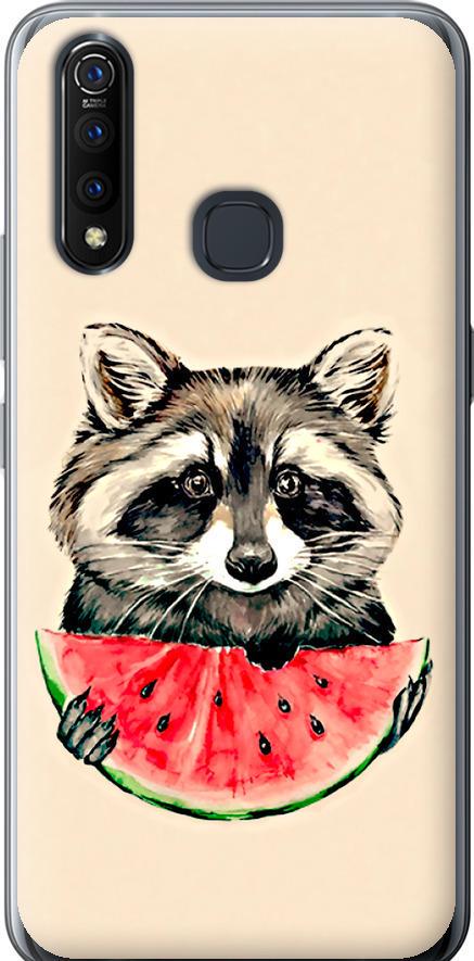 Чехол на Vivo Z5X Енотик с арбузом (4605u-1765-42517)