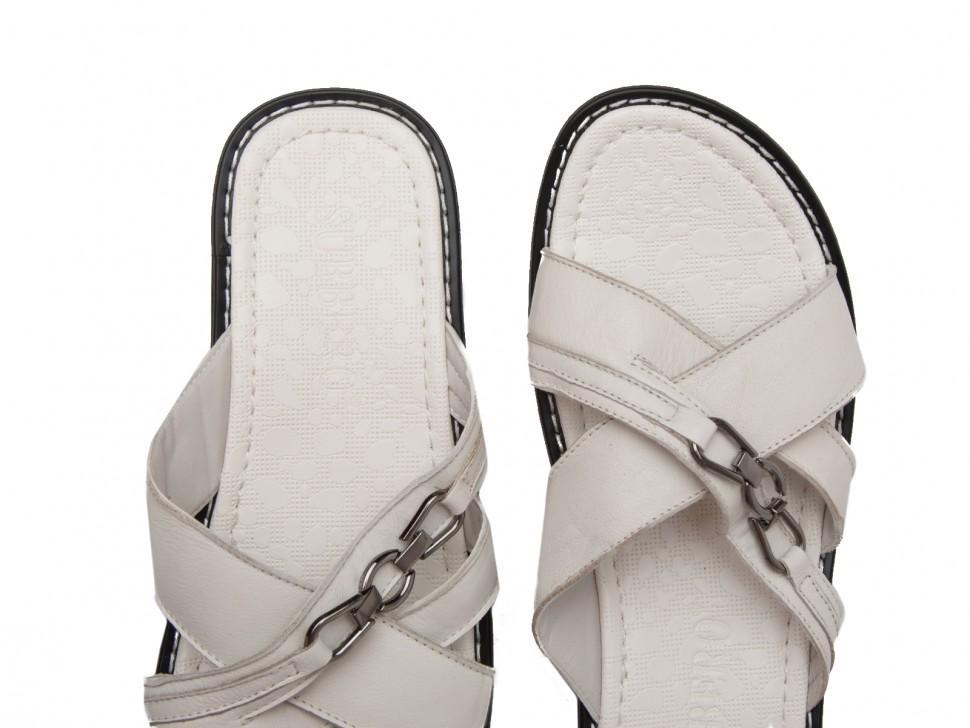 Шлепанцы мужские Subbero 7142291 натуральная кожа р. 42 Белый (4017) - фото 4 Шлепанцы мужские Subbero 7142291 натуральная кожа р. 42 Белый (4017) - фото 4