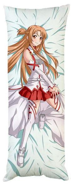 Подушка дакимакура Асуна Мастера меча онлайн декоративная ростовая для обнимания 60x180 см (1834027179)