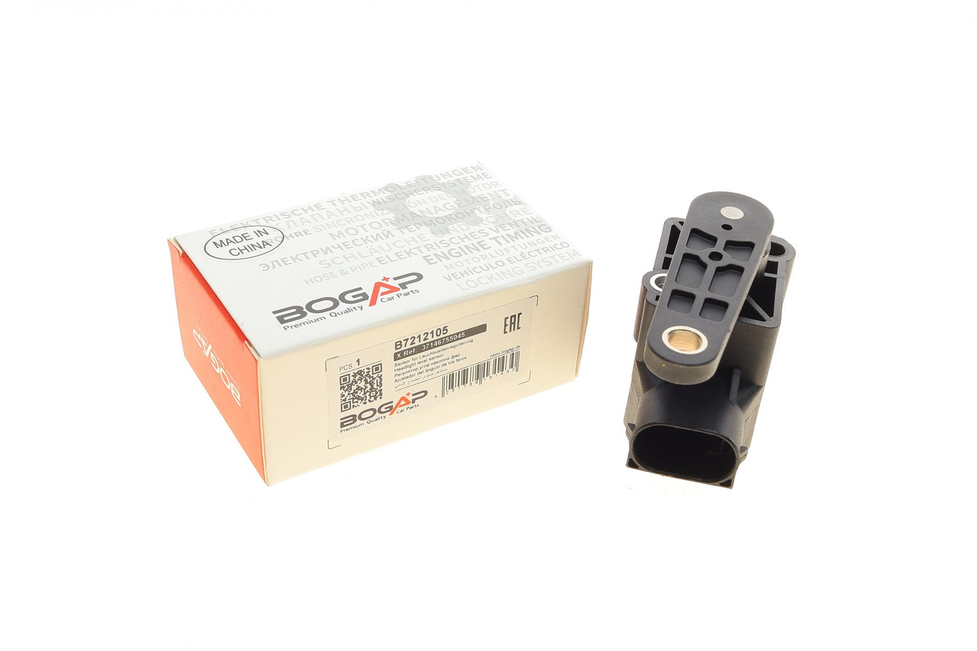 Датчик BOGAP регулировки угла наклона фар задний R BMW X5 E53 00-06 M54/M57/M62/N62 (B7212105)