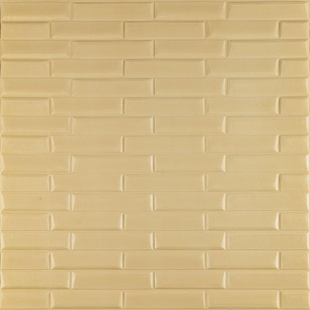 3D-панель самоклеющаяся Sticker Wall Бежевый облицовочный кирпич 700х770х7 мм (Панель-32)